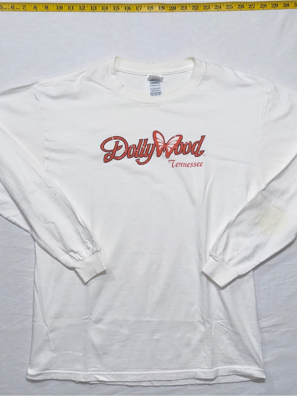 Dollywood, Dolly Parton vintage Tennessee White Long-Sleeve Logo Tee